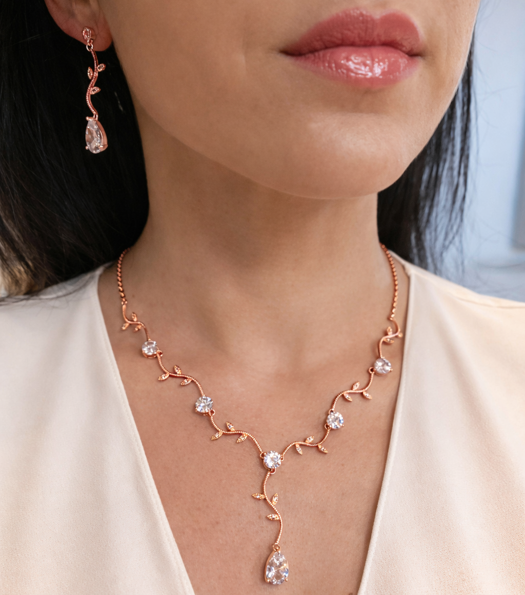 brautschmuck-set-rosegold-halskette-ohrringe-zirkonia