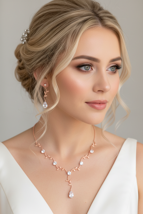 brautschmuck-set-rosegold-halskette-ohrringe-zirkonia