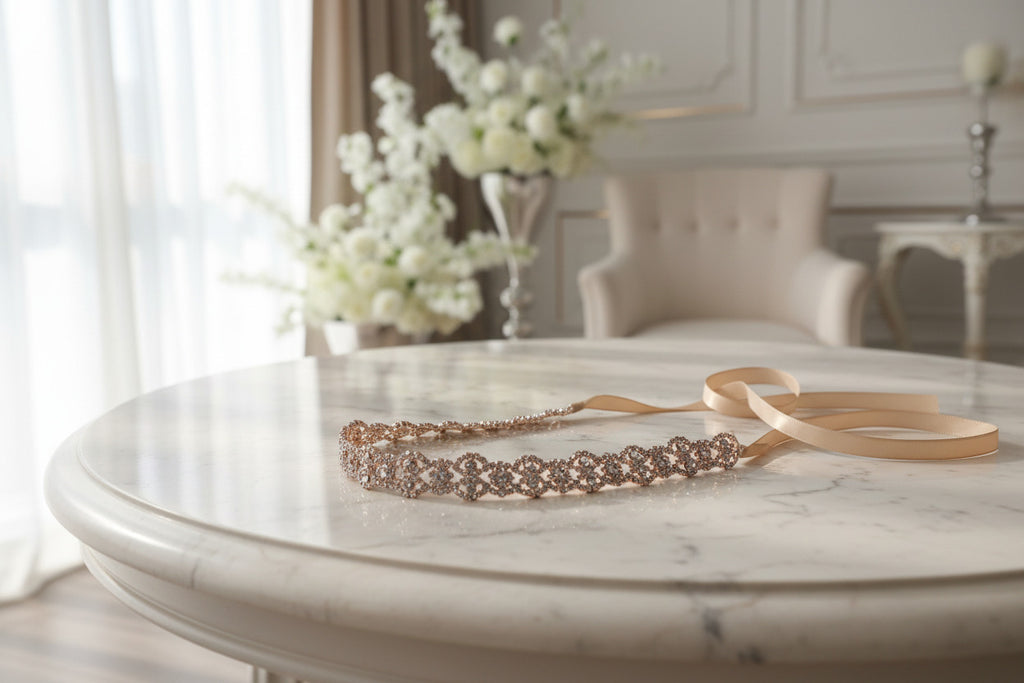 detailaufnahme-brautkleid-spitze-transparent-mit-elegantem-schmalen-brautguertel-aus-strass