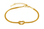 Freundschaftsarmband „Knoten“ – Edelstahl, wasserfest, Geschenkbox, Gold/Silber | ONDEGO®