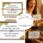 Freundschaftsarmband „Knoten“ – Edelstahl, wasserfest, Geschenkbox, Gold/Silber | ONDEGO®