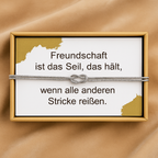 Freundschaftsarmband „Knoten“ – Edelstahl, wasserfest, Geschenkbox, Gold/Silber | ONDEGO®