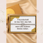 Freundschaftsarmband „Knoten“ – Edelstahl, wasserfest, Geschenkbox, Gold/Silber | ONDEGO®