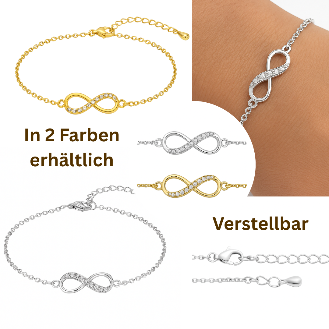Freundschaftsarmband „Beste Freundin“ – Unendlichkeit, verstellbar, Geschenkbox | ONDEGO®