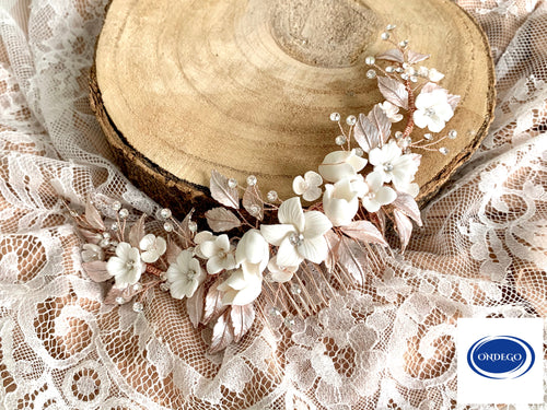hochzeit-haarkamm-rosegold-blumen-kristalle