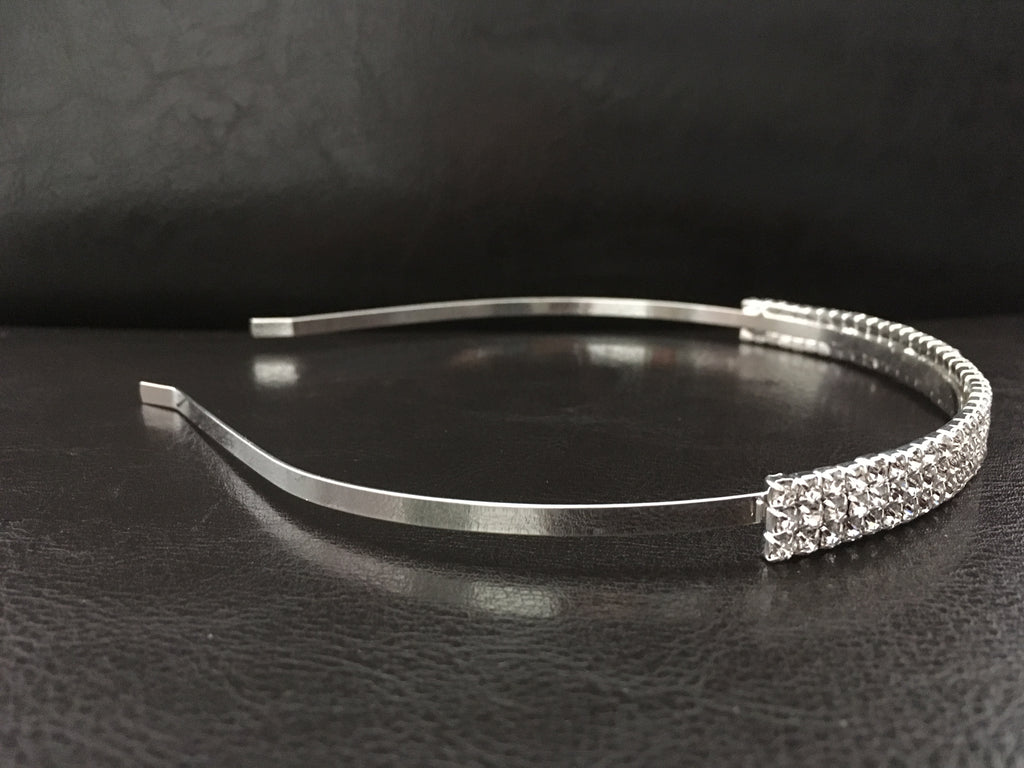 Strass Diadem Silber – zarte Tiara für Hochzeit & Braut, glitzernder Haarschmuck | ONDEGO®