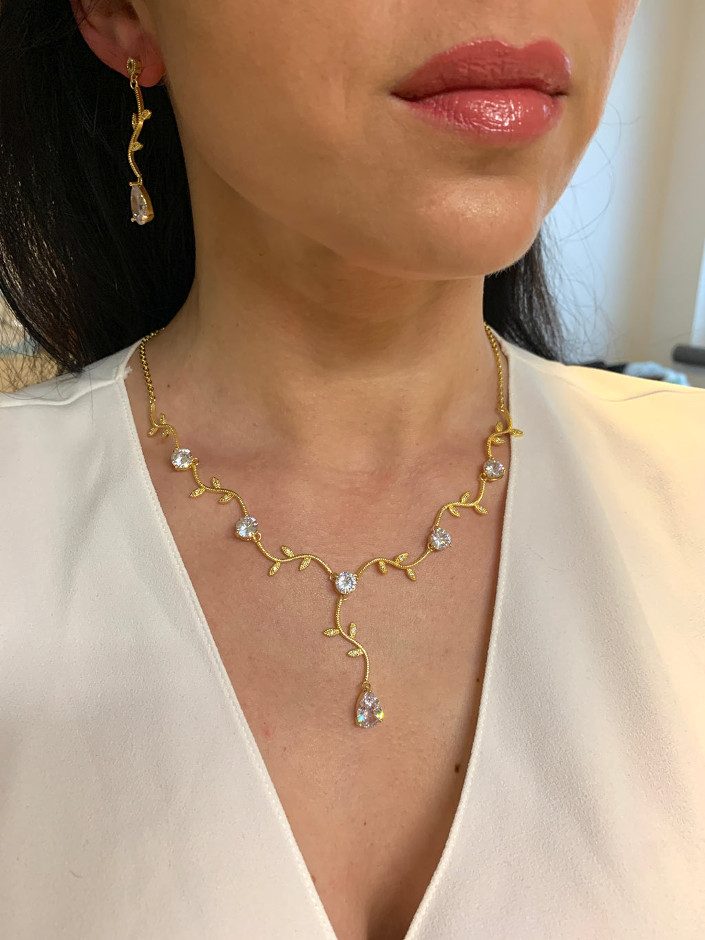 hochzeitsschmuck-set-gold-mit-zirkonia-halskette-ohrringe