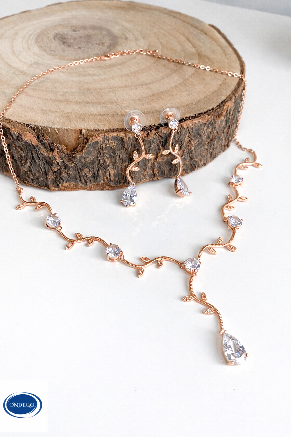 hochzeitsschmuck-set-rosegold-zirkonia-halskette-ohrringe