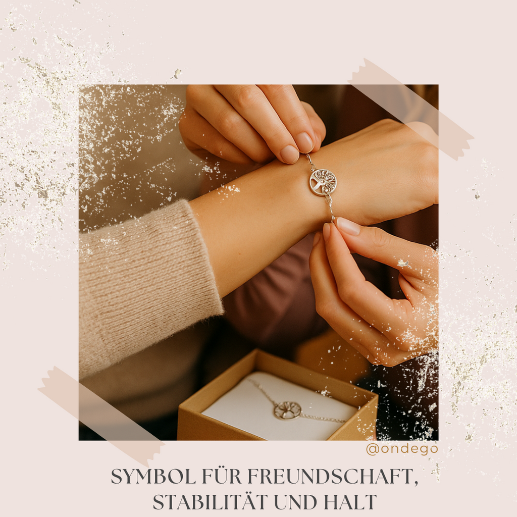 Freundschaftsarmband „Lebensbaum“ – verstellbar, Geschenkbox, Gold/Silber | ONDEGO®