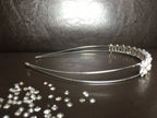 Perlen Strass Haarreif Silber – eleganter & dezent breiter Braut Haarschmuck für Hochzeit | ONDEGO®