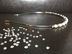 Perlen Strass Haarreif Silber – sehr dezenter Braut Haarschmuck, Tiara für Hochzeit & Anlass | ONDEGO®