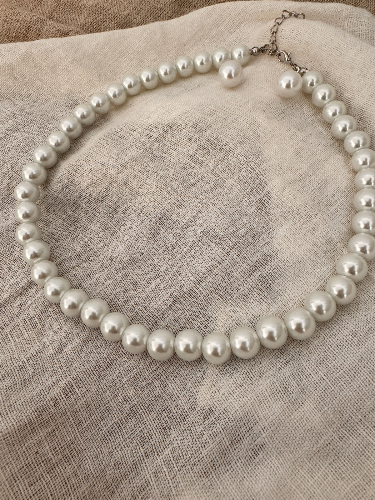 Brautschmuck Set Perlen Weiß – 2-teilig Kette & Ohrringe  | ONDEGO®