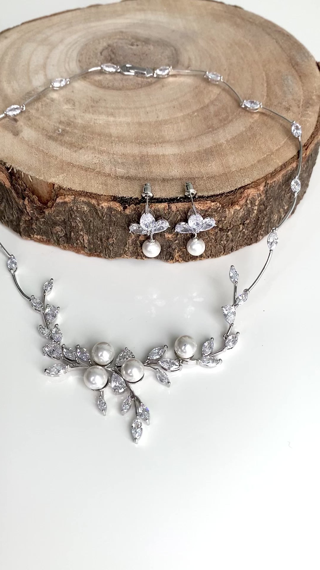 brautaccessoires-silber-zirkonia-perlen-schmuckset