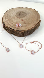 Rückenkette Schmuckset mit Zirkonia Tropfen – elegantes 2-in-1 Brautschmuck-Set | ONDEGO®