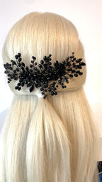 Haarkamm Schwarz – Glasschliffperlen | Gothic & Elegant | ONDEGO®