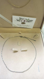 Silber Edelstahl Schmuckset mit Perle – Halskette & abnehmbare Rückenkette | ONDEGO®