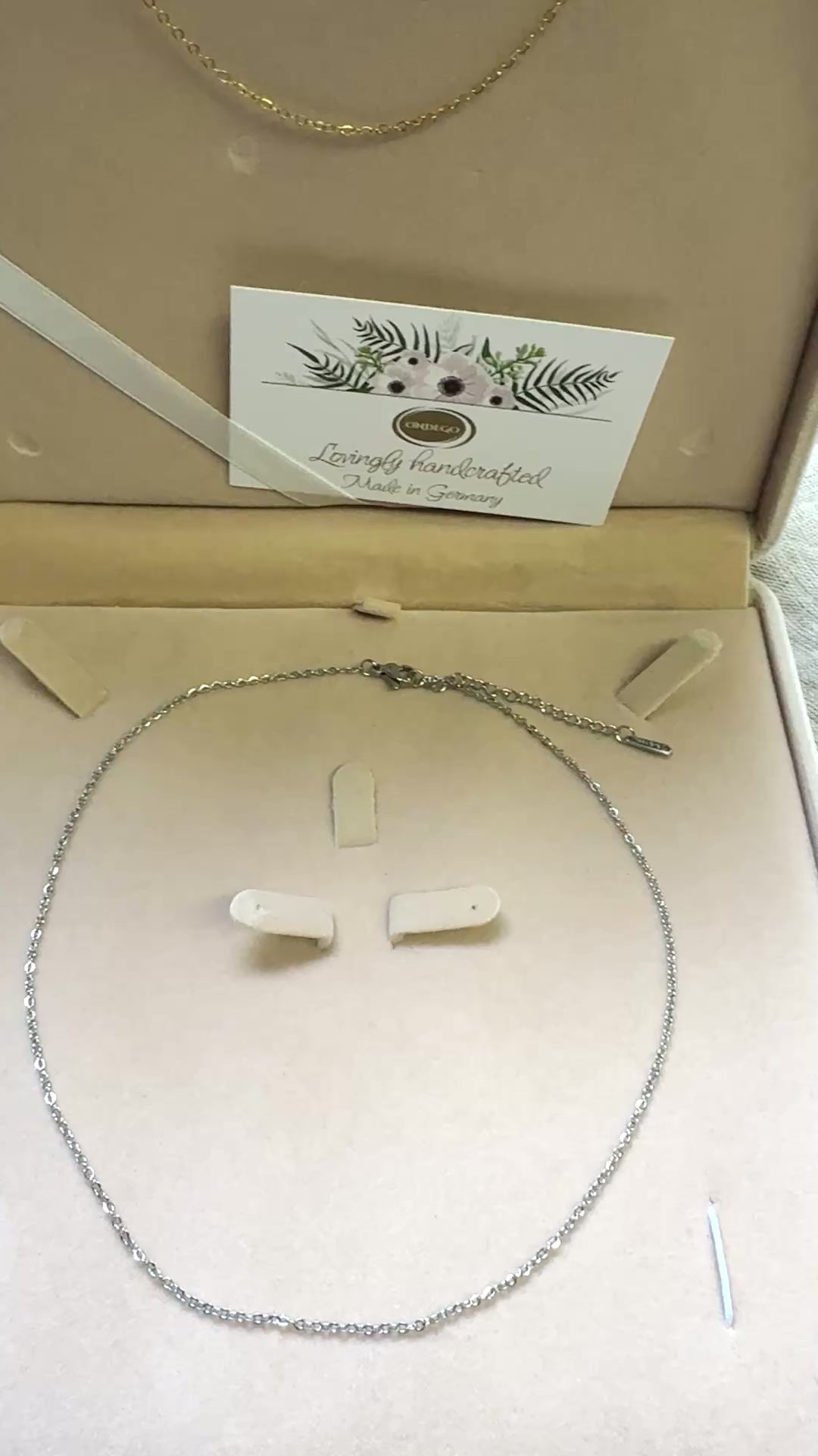 Silber Edelstahl Schmuckset mit Perle – Halskette & abnehmbare Rückenkette | ONDEGO®