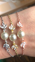 Perle Zirkonia Armband – AAA+ | Silber, Gold oder Roségold | verstellbar | ONDEGO®