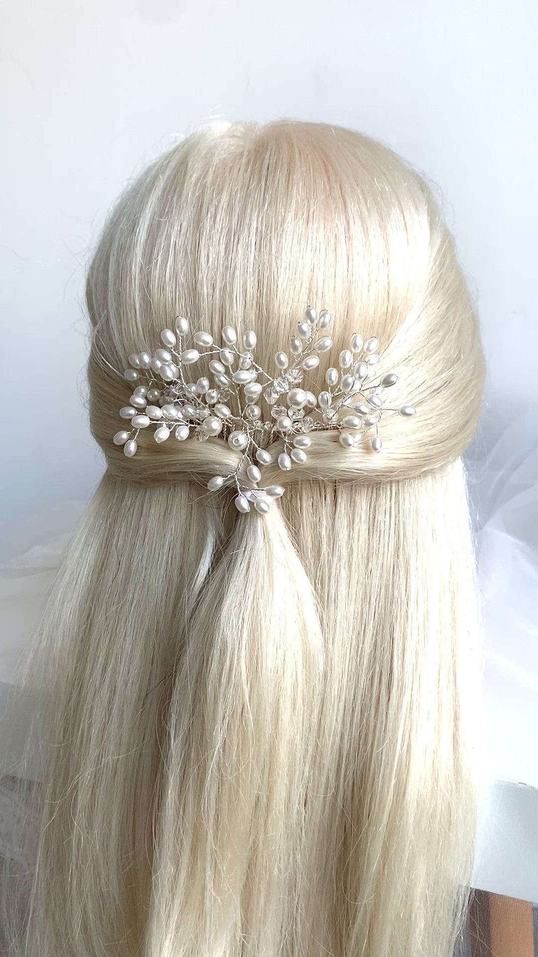 Haarkamm Passion – Ivory Perlen & Kristalle | Silber | ONDEGO®