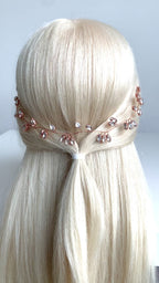 Haardraht Gold Silber Rosegold – Strass Brautschmuck flexibel – Haarschmuck Hochzeit | ONDEGO®
