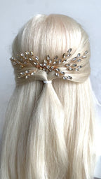 Haarkamm Strass Gold – Eleganter Brautschmuck mit Glanz | ONDEGO®