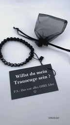 Trauzeuge Armband aus Onyx Naturstein | Herrenarmband | ONDEGO®