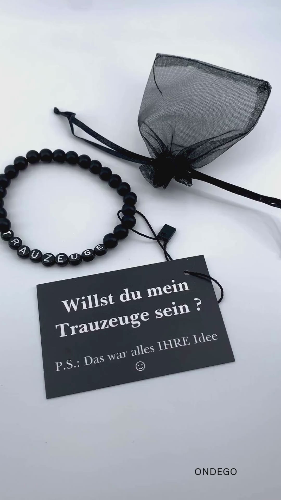 Trauzeuge Armband aus Onyx Naturstein | Herrenarmband | ONDEGO®
