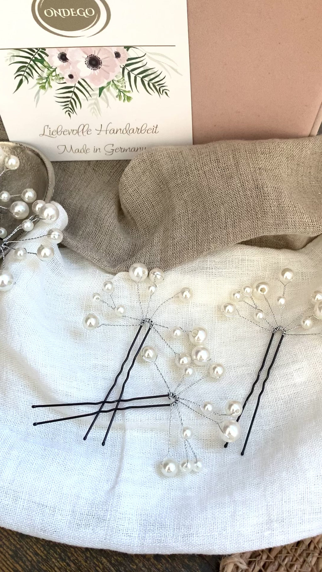 Ivory Perlen Haarnadeln – eleganter Braut Haarschmuck für Hochzeit & Brautfrisur | ONDEGO®