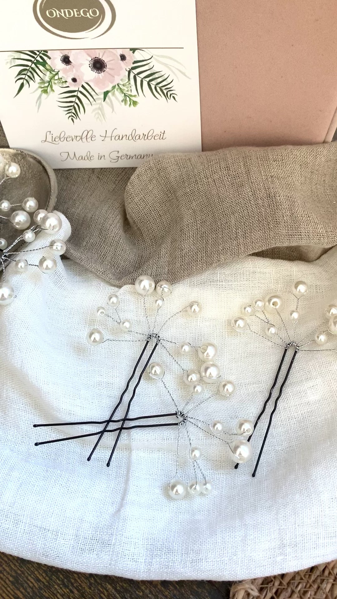 Ivory Perlen Haarnadeln – eleganter Braut Haarschmuck für Hochzeit & Brautfrisur | ONDEGO®