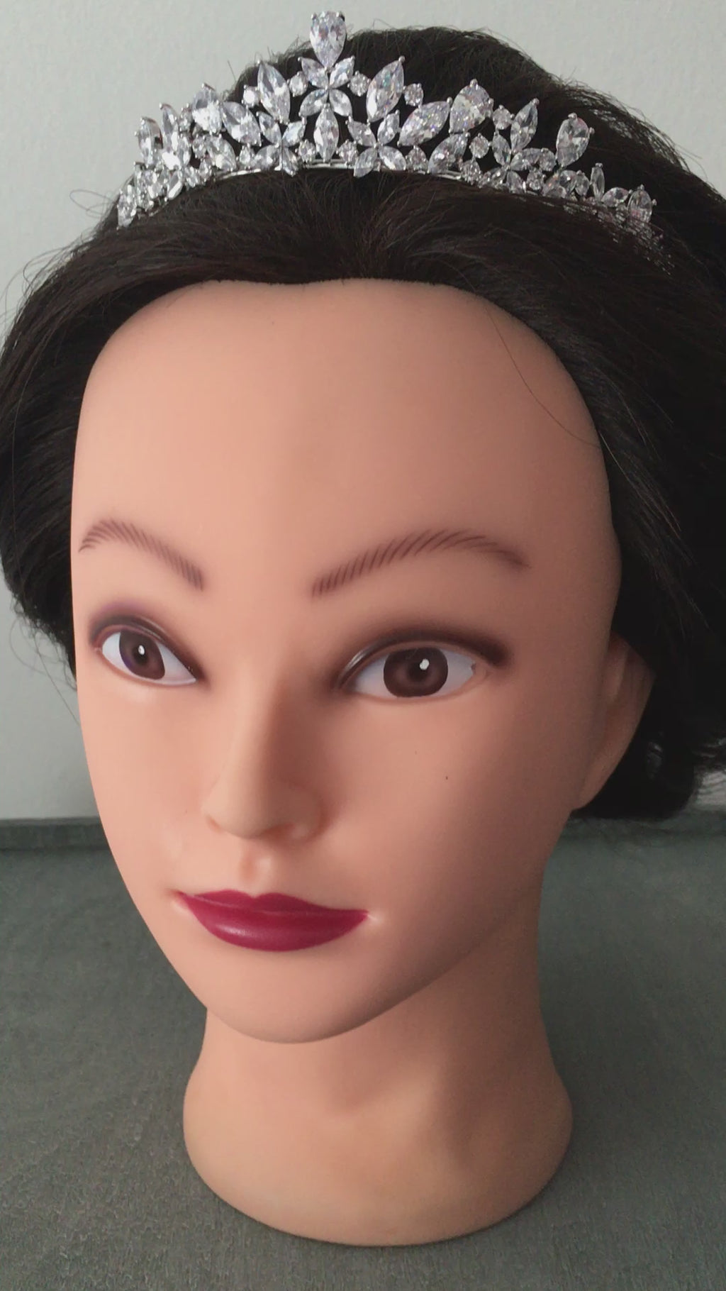 Zirkonia Diadem AAA+ – Silber Tiara für Braut, Hochzeit Haarschmuck, edle Krone | ONDEGO®