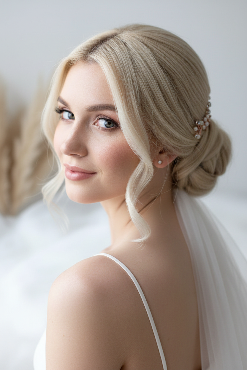 Elegante Strass Haarnadel ROSEGOLD – Braut Haarschmuck für Hochzeit, Steckfrisuren & festliche Anlässe | ONDEGO®