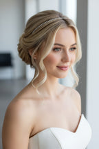 Silber zartes Strass Diadem – dezente Tiara für Hochzeit, Braut & Abiball | ONDEGO®