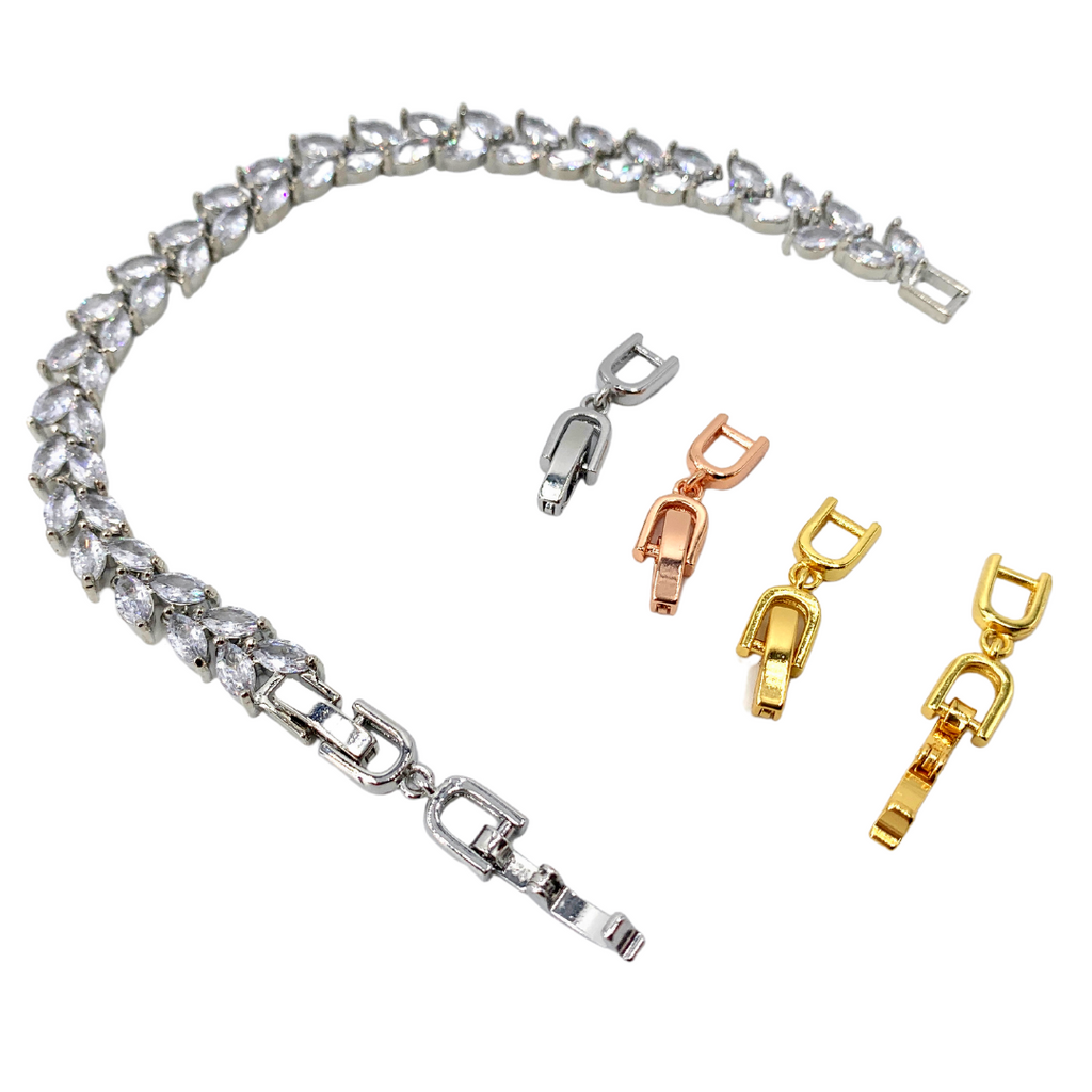 Schmuck Verlängerung – Klappverschluss Zwischenstück für Kette & Armband, Silber/Gold/Roségold | ONDEGO®