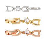 Zirkonia Verlängerung 2,7 cm – Klappverschluss Zwischenstück für Kette & Armband, Silber/Gold/Roségold | ONDEGO®