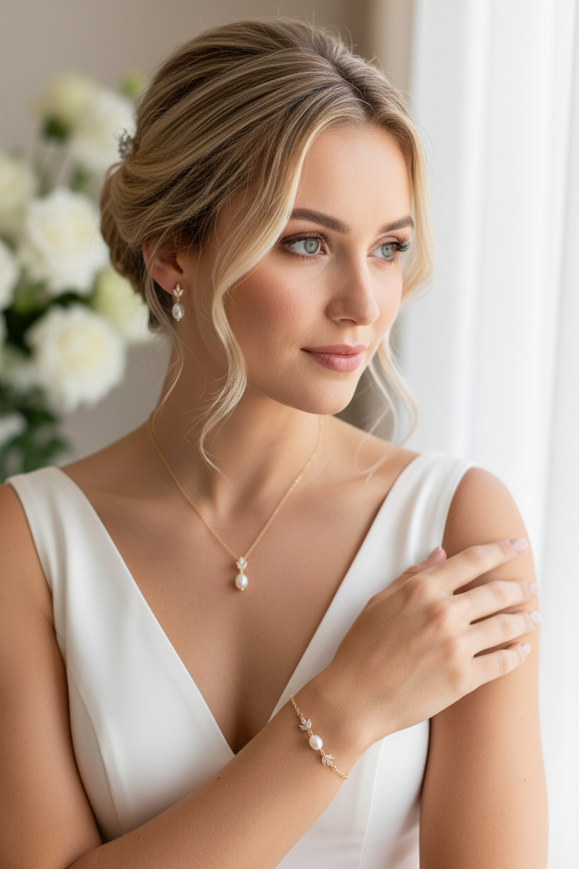 schmuckset-gold-braut-collier-ohrringe-armband-elegant