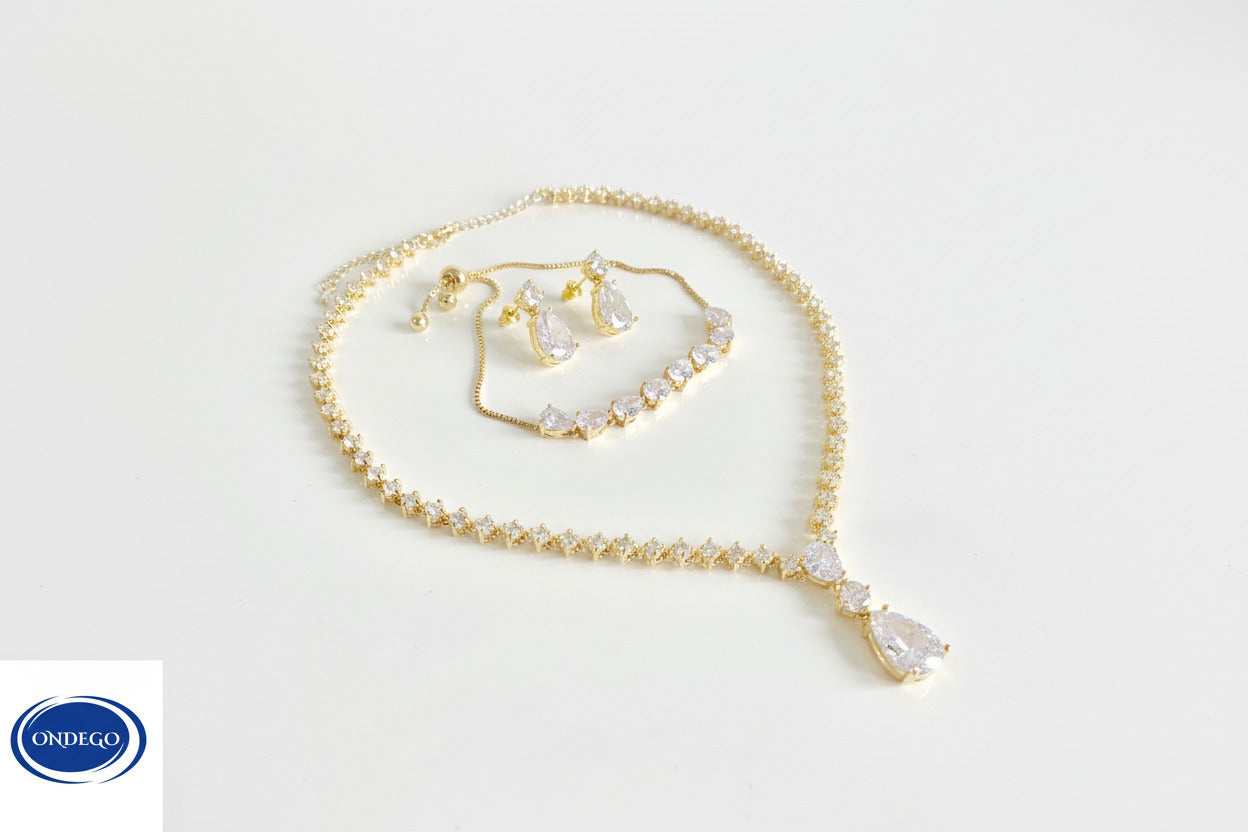 schmuckset-hochzeit-gold-halskette-armband-ohrringe