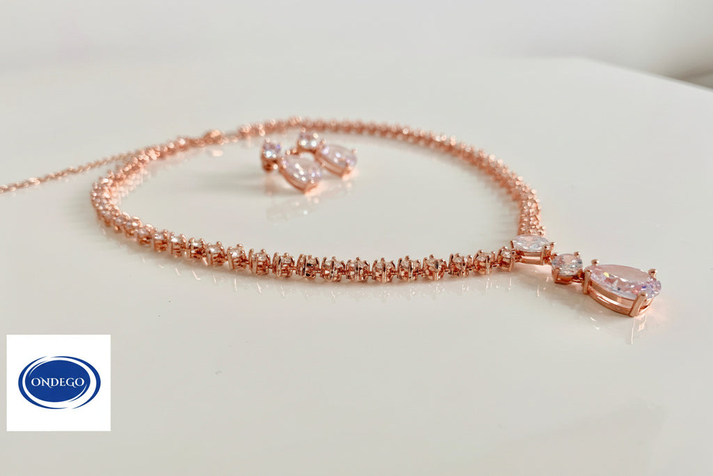 schmuckset-hochzeit-rosegold-halskette-armband-ohrringe