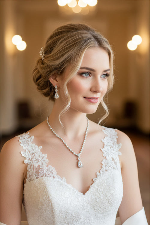 schmuckset-hochzeit-silber-halskette-armband-ohrringe