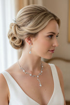 schmuckset-hochzeit-silber-halskette-ohrringe