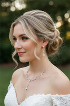 silbernes-hochzeitsschmuck-set-halskette-ohrringe