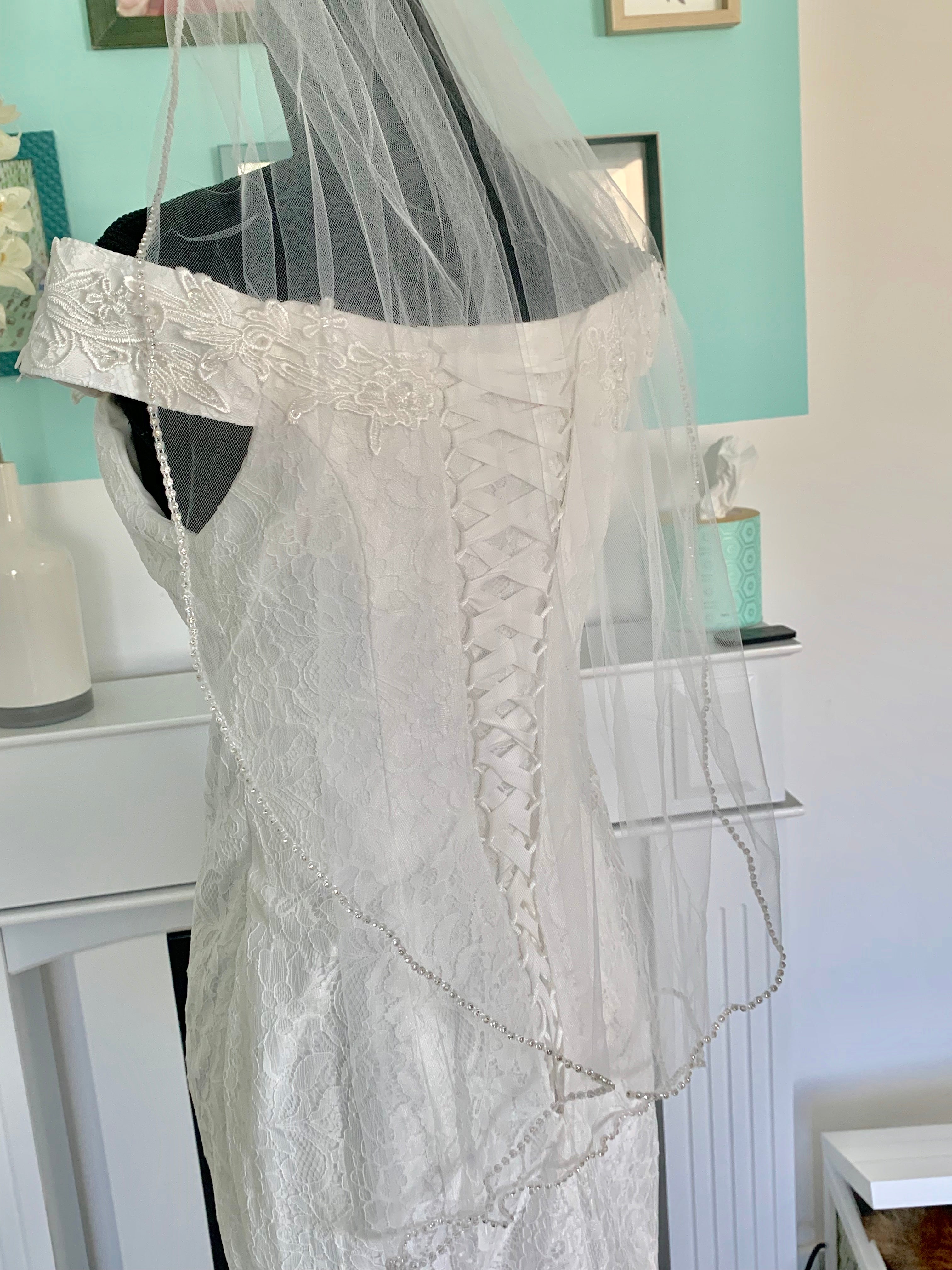 strass-brautschleier-einlagig-90-cm-feiner-tuell-ivory-elfenbein