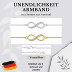Freundschaftsarmband „Beste Freundin“ – Unendlichkeit, Geschenkbox | ONDEGO®