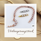 Zirkonia Verlängerung – Klappverschluss Zwischenstück für Kette & Armband, 3,2 cm, Silber/Gold/Roségold | ONDEGO®