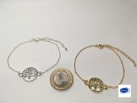 Rosa Lebensbaum Strass Trauzeugin Geschenk beste Freundin Hochzeit Brautjungfer Armband