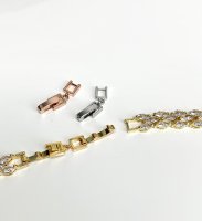 Klappverschluss Verlängerung silber rosegold gold Collier Armband Zwischenstück Verschluss