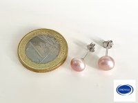 925er Silber Süßwasserperle Ohrringe Perle Rosa Rosé Perlenohrringe Ohrstecker Brautschmuck