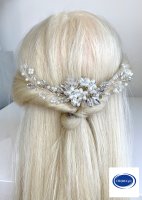 Silber Haarschmuck Haarkamm Blüten Blumen ONDEGO Hochzeit Brautschmuck