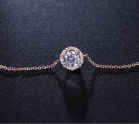 Zirkonia Geschenk Armband silber rosegold gold Brautschmuck Strass Glitzer Zugverschluss Hochzeit Weihnachten