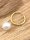 Gold Süßwasserperle Perle Huggie Creolen Ohrringe 925 Silber mit 18K Goldüberzug Brautschmuck