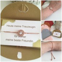 Trauzeugin Geschenk beste Freundin Hochzeit Brautjungfer Armband
